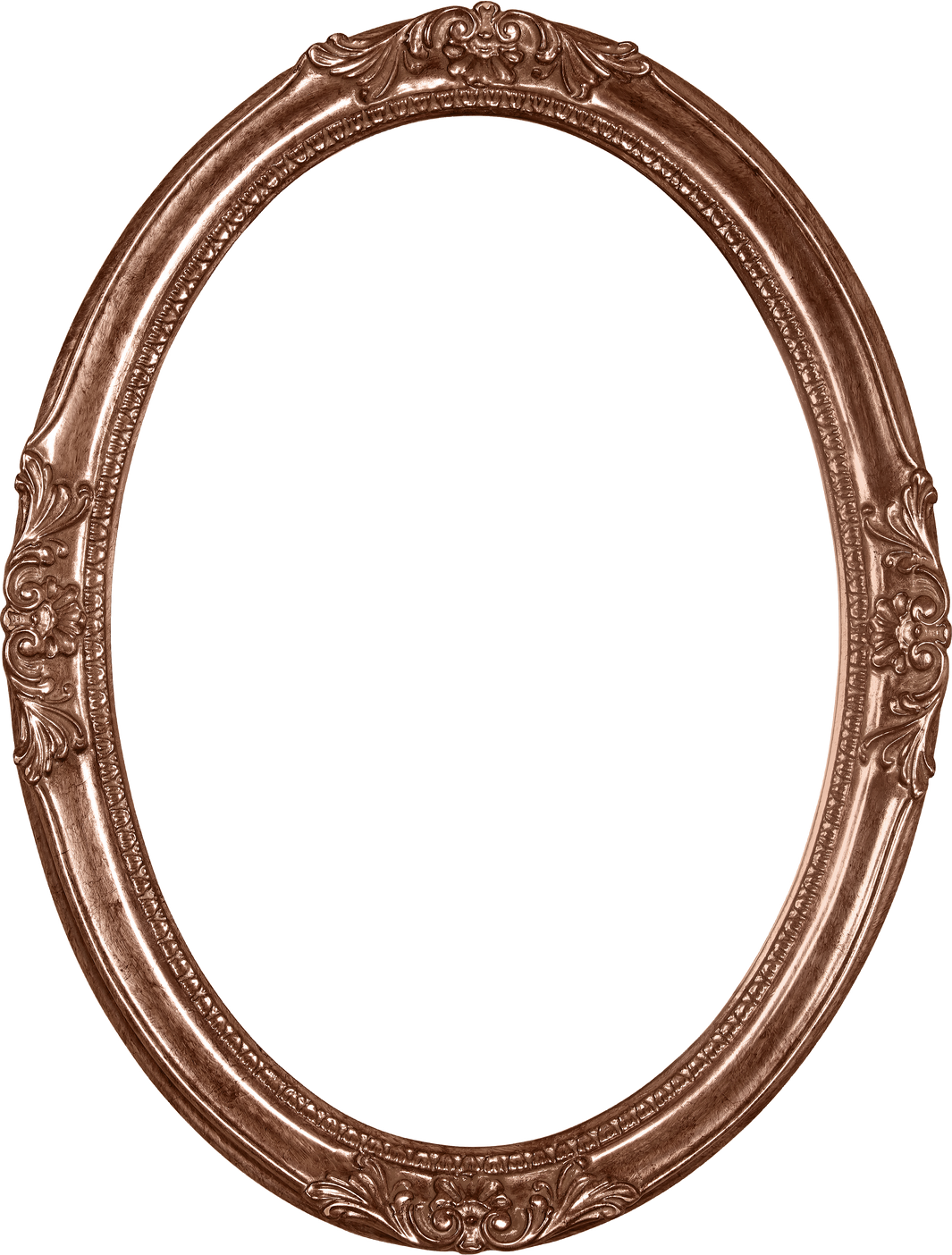 Vintage Bronze Oval Picture Frame