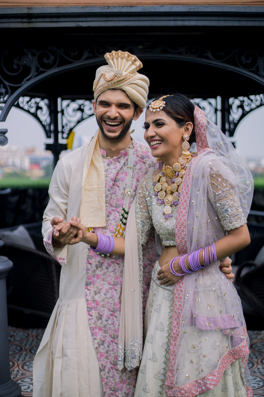 Couple in Modern Indian Wedding